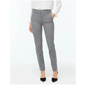 J.crew Women 12 Ruby Full-Length Gray Dress Pants Straight Leg Stretch Twill